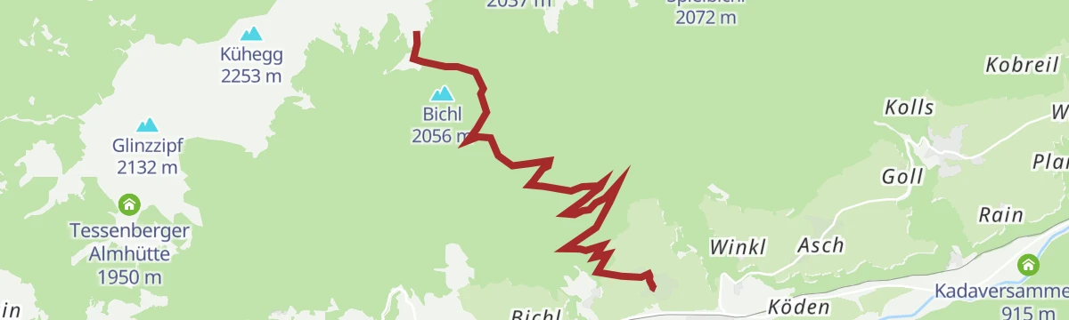 Route map: Schönfeldalm